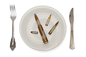 Cartridges on the plate