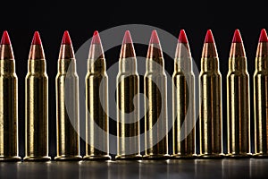 Cartridges ranked with red tip