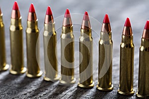 Cartridges ranked with red tip