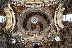 Cartuja Monastery Ceiling in Granada Spain Europe