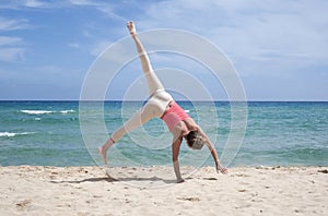 Cartwheel on the beach