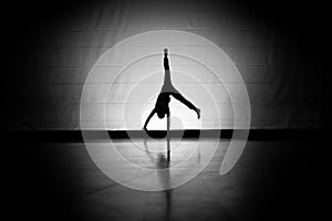 Cartwheel silhouette photo