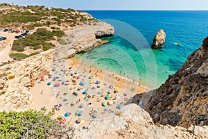 Carvalho beach view on the Algarve, Portugal, Europe photo