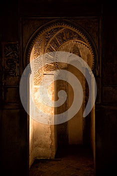 Carved archways in Alhambra, Granada