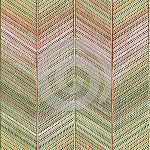 Carved chevron pattern on wood background seamless texture, 3d illustration