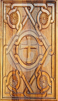 Carved door