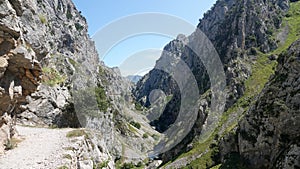 Cares Gorge trail in Picos de Europa NP in Spain photo