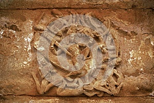 Carved figure of Kartikeya Aihole, Bagalkot, Karnataka