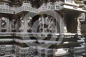 Carved figures on walls, Bhuleshwar Temple, Yavat, Maharashtra.