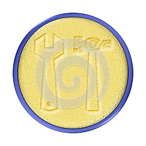 Carved Gold Tools Button