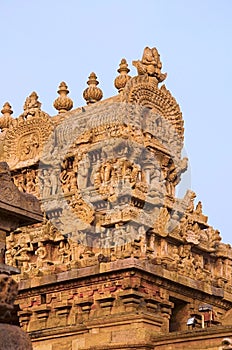 Carved Gopuram of Airavatesvara Temple, Darasuram, near Kumbakonam, Tamil Nadu, India