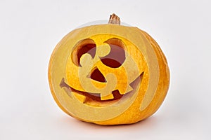 Carved Halloween pumpkin.