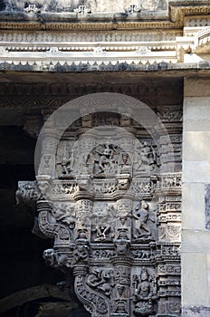 Carved idols on the Vadodara Bhagol also known as the Western gate, located in Dabhoi