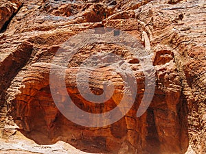 Carved Lion in Cave, Petra
