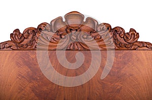 Carved pattern on wood  element of decor