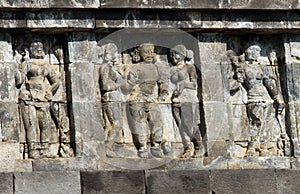 Carved stone at Borobudur temple