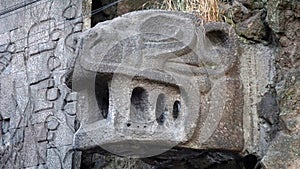 Carved stone cat