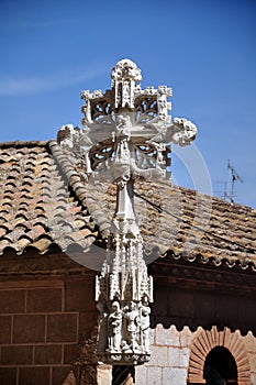 Carved stone cross