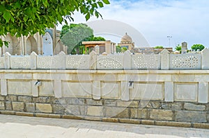 The carved stone fence photo