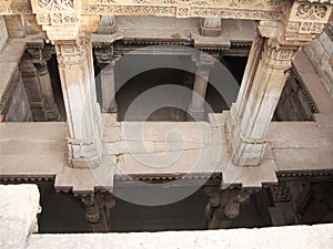 Carved stone pillars