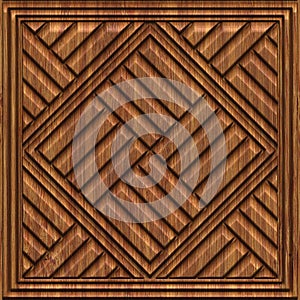 Carved wood panel seamless texture