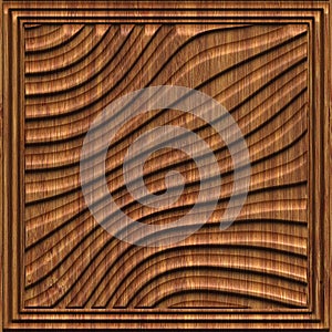 Carved wood panel seamless texture