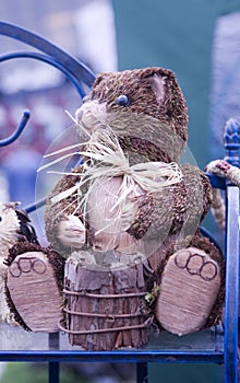 Carved wooden bear