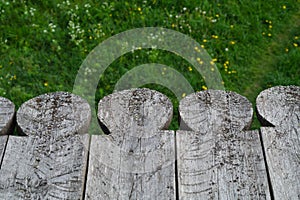 Carved wooden boards background. detail of the traditional roof of an old house
