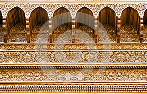 Carved wooden ceiling of a summerhouse