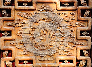 Carved Wooden Chinese Screen