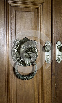 Carved wooden doors