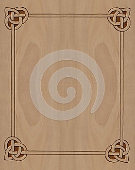 Carved wooden frame celtic style