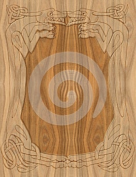Scolpito di legno telaio celtico stile 
