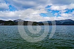 Carvin Cove Reservoir and Bushy Mountain a Winter View