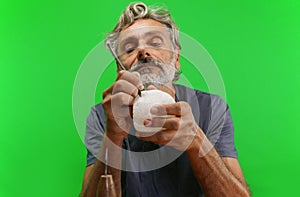 Carving alabaster stone