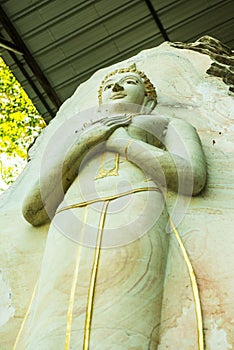 Carving Buddha art on rock in Huai Pha Kiang temple