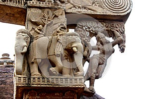 Carving on Gateway of Stupa, Sanchi
