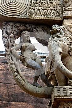 Carving on Pillar Top, Sanchi