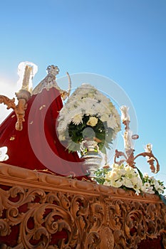 Carving of Santa Catalina taken in procession in celebration of the El Granado festivities. photo