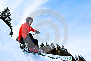Carving skier