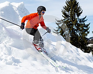 Carving skier