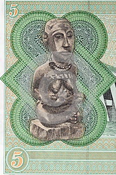 Carving from Zaire money photo