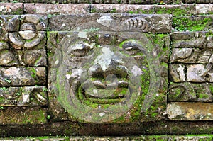 Carvings depicting demons, gods and Balinese mythological deities can be found throughout the Pura Dalem Agung Padangtegal temple