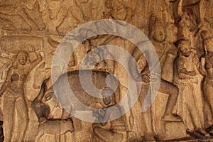 Carvings inside the Unfinished Rock Cave Temple