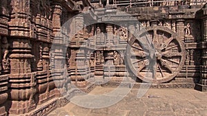 Carvings in Sun temple, Konark, India. World heritage, UNESCO