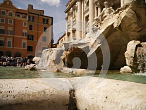 Carvings in the Trevi Fountain photo