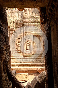 Carvings on the wall, Angkor Wat, Cambodia