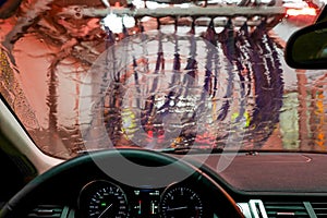 Carwash through a window