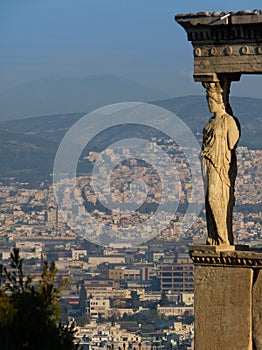 Caryatid from the Erechteum temple, Acropolis, Athens, Greece