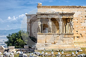 Caryatid Porch of Erechtheion on the Acropolis, Athens